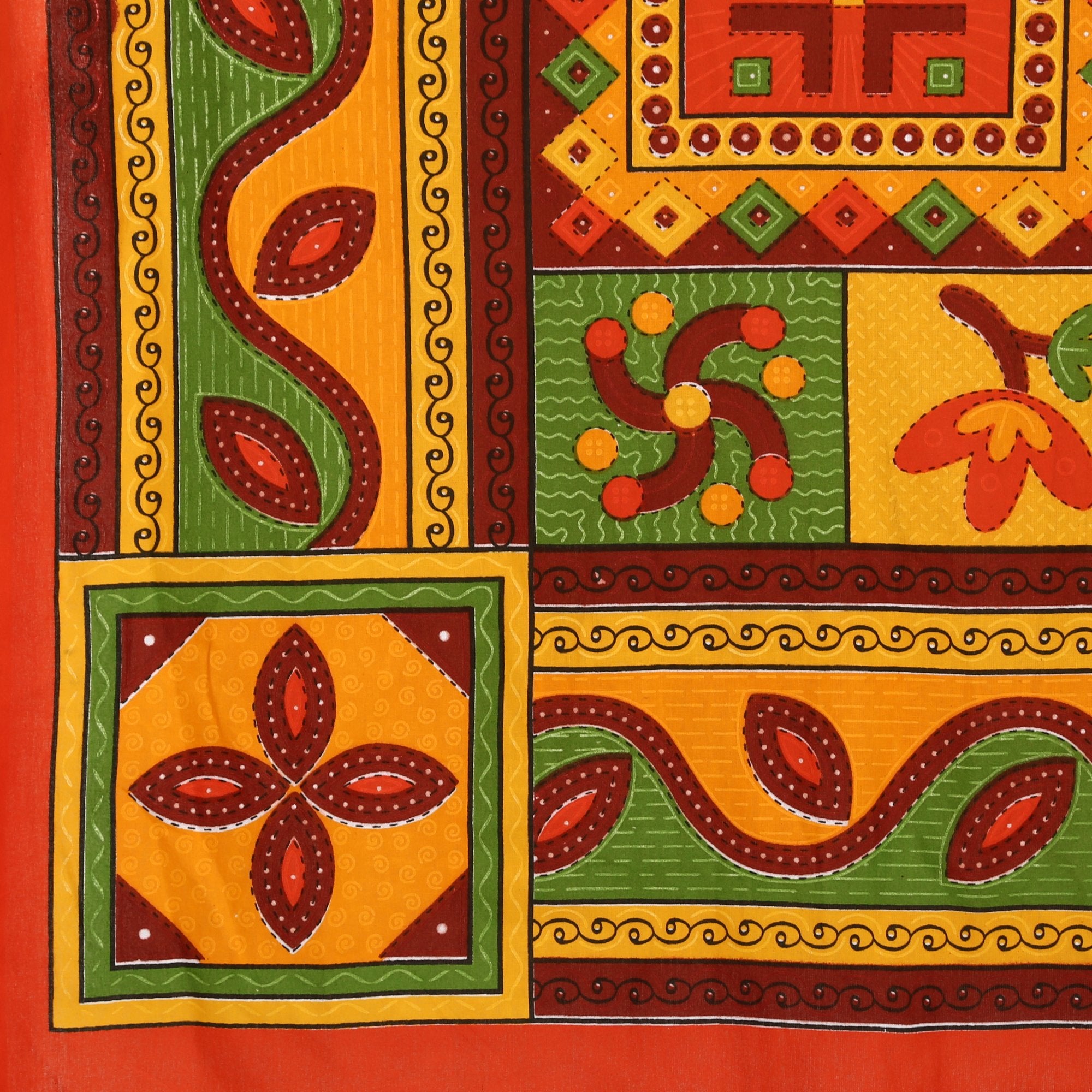 Monik Handicrafts 144 Tc Cotton Comfort Rajasthani Jaipuri Traditional Sanganeri Printed Single Bedsheet With Pillow Cover (Oran